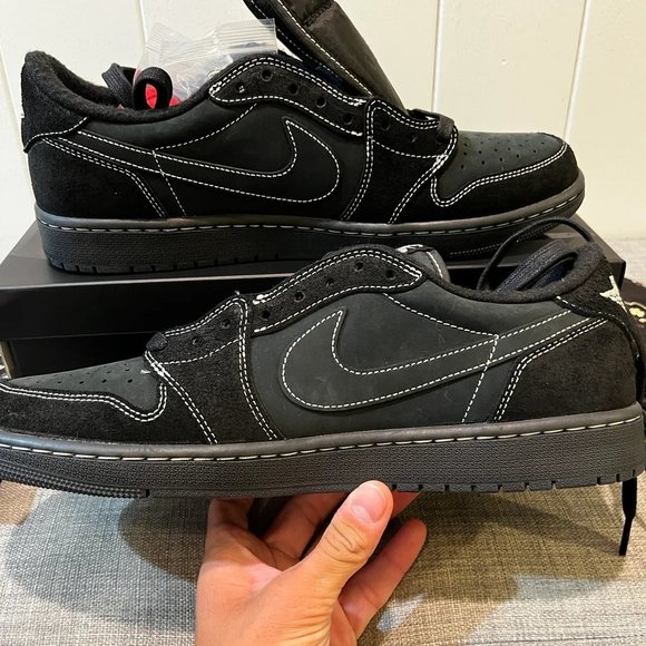 Travis Scott Black Phantom Air Jordan 1 Low OG SP - Picture 4 of 8